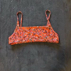 Stone Fox red floral bikini top size XS $25
